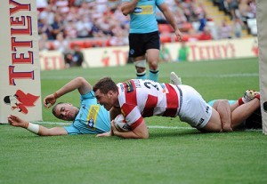 Scott Taylor in action for Wigan Warriors in 2013. ©RLphotos