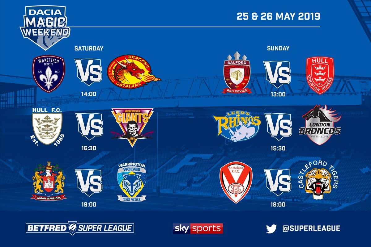 REVEALED Magic Weekend fixtures Total Rugby League