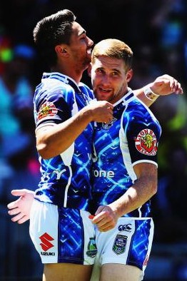 Shaun Johnson and Sam Tomkins at the Auckland Nines. ©FairfaxMedia