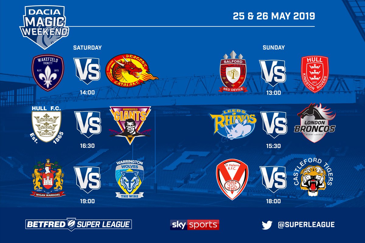 REVEALED Magic Weekend fixtures Rugby League Express